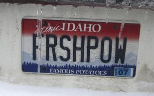 Ski License Plate