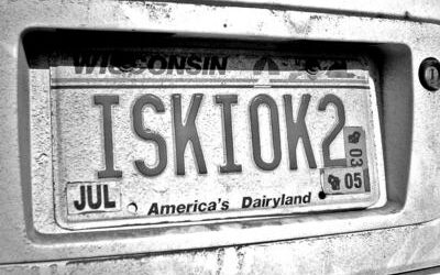 Ski License Plate