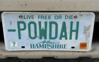 Ski License Plate