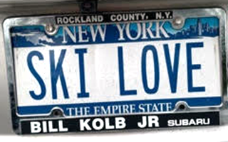 Ski License Plate