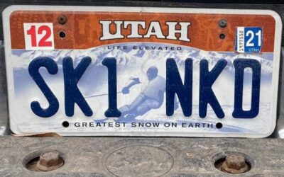 Ski License Plate