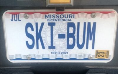 Ski License Plate
