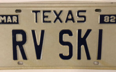 Ski License Plate