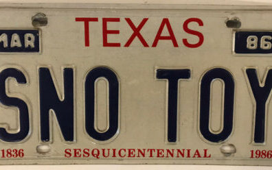 Ski License Plate