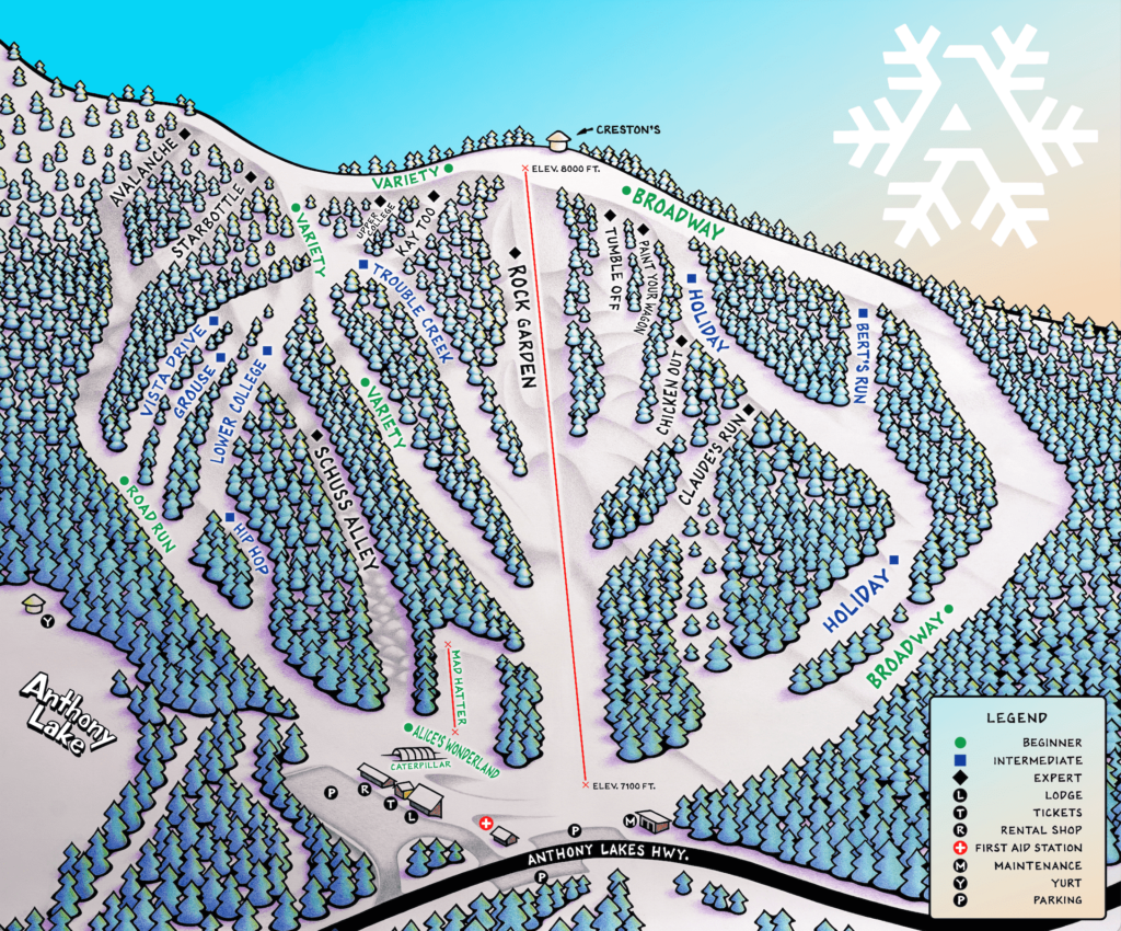 Anthony Lakes trail map