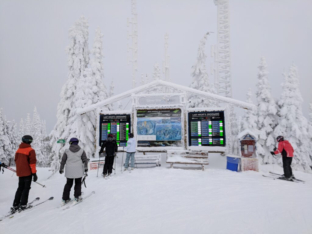 Ski trail map