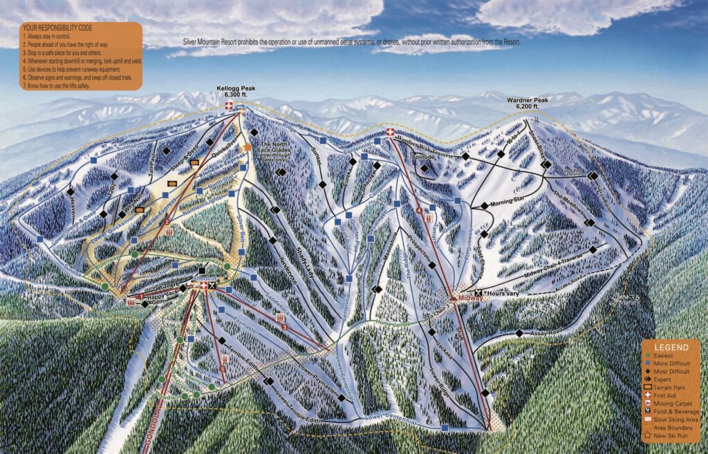 Silver Mountain trail map