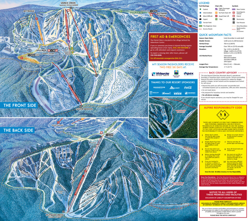 Silverstar trail map