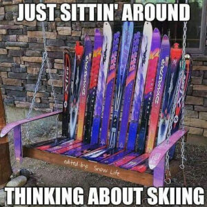 Skiing meme