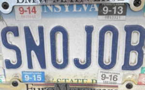 Ski License Plate