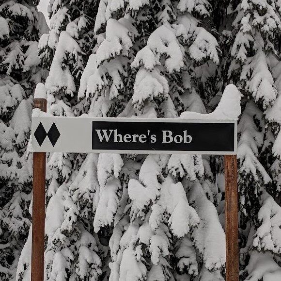 Funny ski trail sign