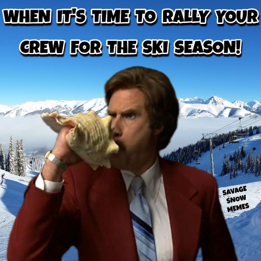 Funny ski meme