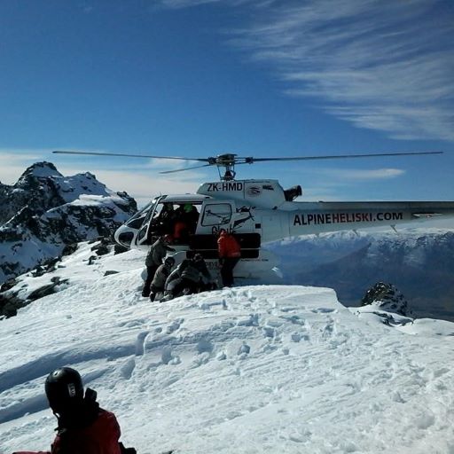 Heli-skiing