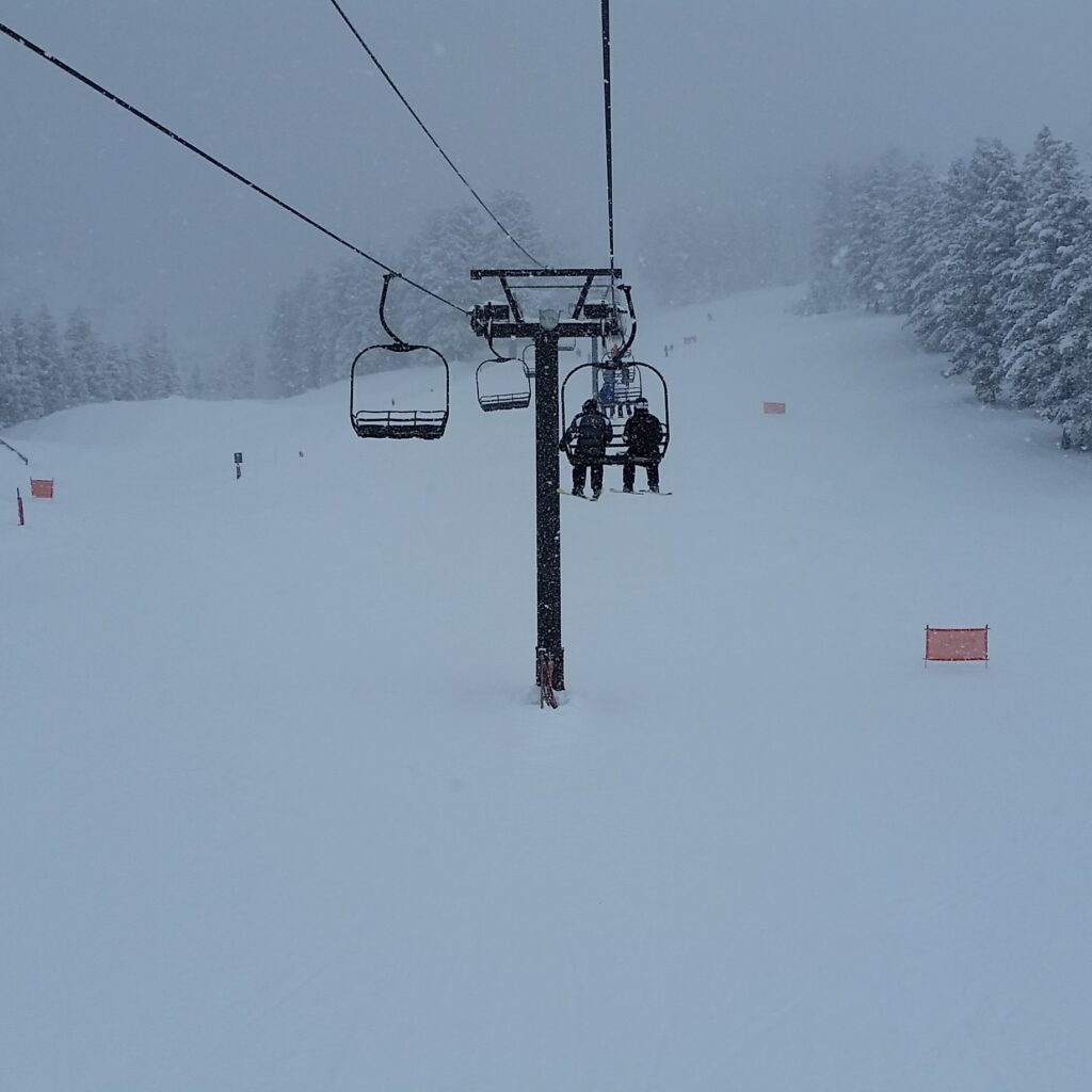 Chair lift ride