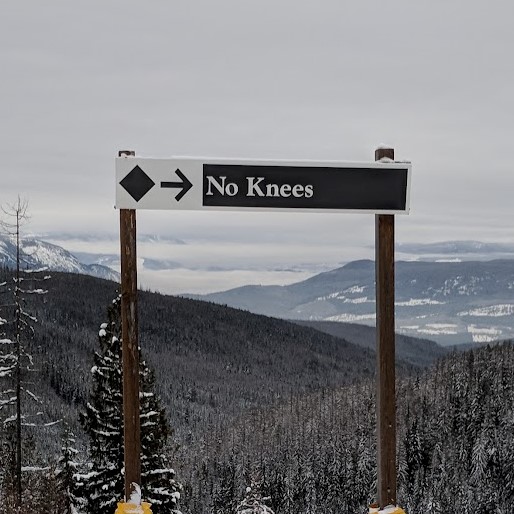 Ski trail sign
