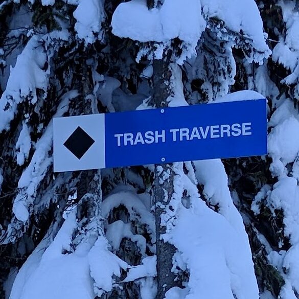 Funny trail sign